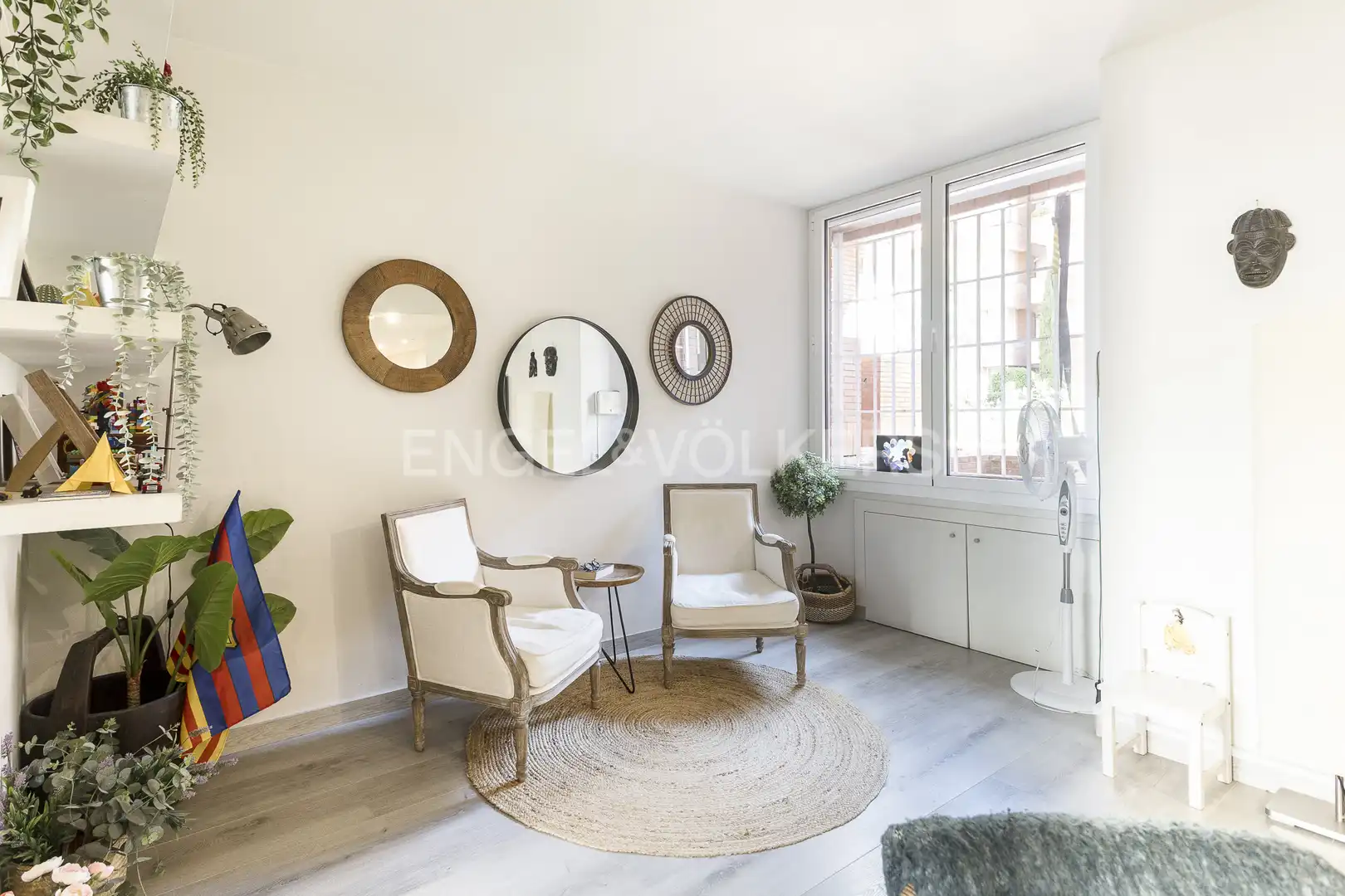 Sala de estar de Piso en venta en Barcelona con Aire acondicionado, Calefacción y Jardín privado