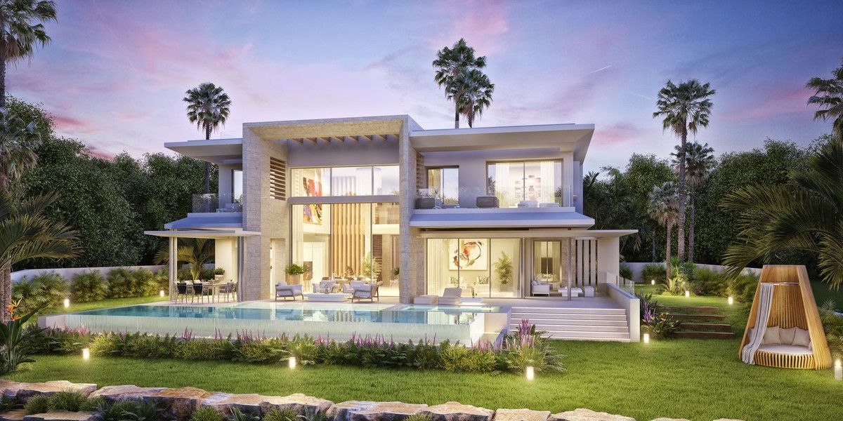 Vista exterior de Casa o xalet en venda en Marbella amb Jardí privat i Piscina