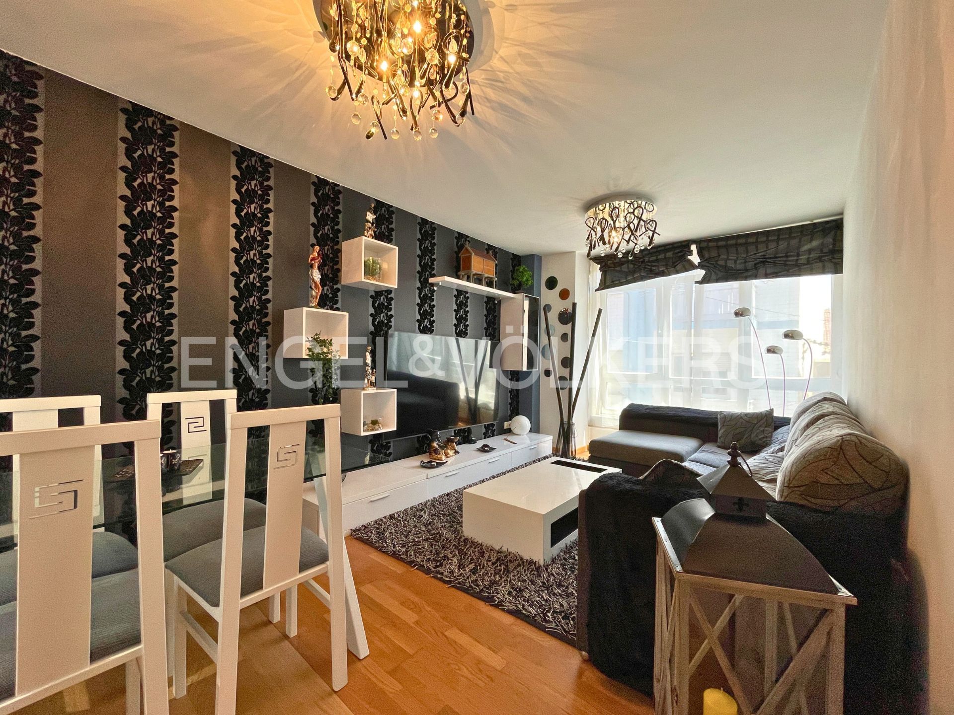 Wohnzimmer von Wohnungen zum verkauf in Cambados mit Heizung, Parkett und Terrasse