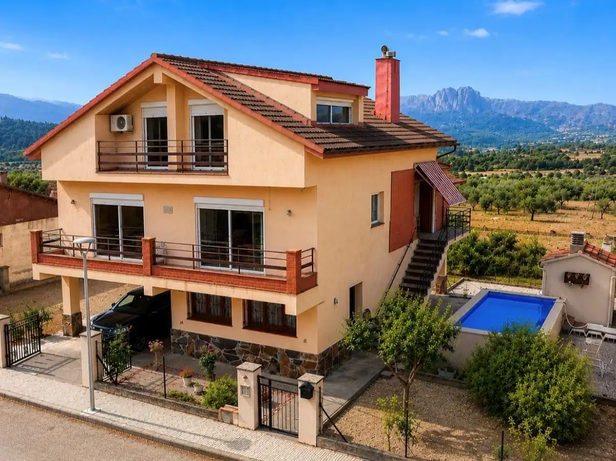 Exterior view of Houses for sale in Horta de Sant Joan  with Air Conditioner, Terrace and Swimming Pool