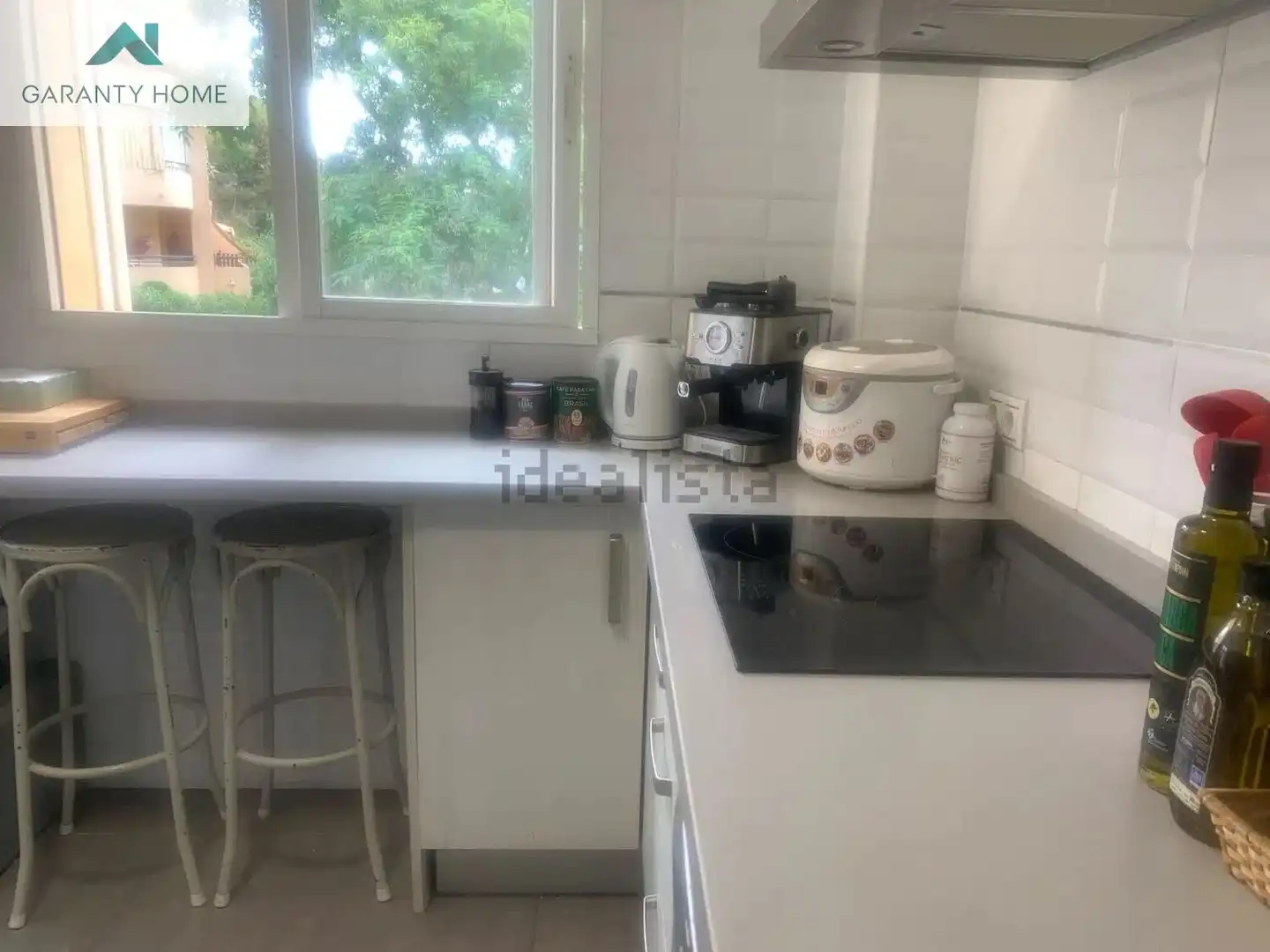 Küche von Wohnung zur Miete in Málaga mit Klimaanlage, Privatgarten und Balkon