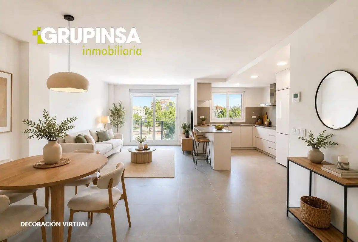 Sala d'estar de Pis en venda en Burriana / Borriana amb Aire condicionat, Balcó i Piscina comunitària