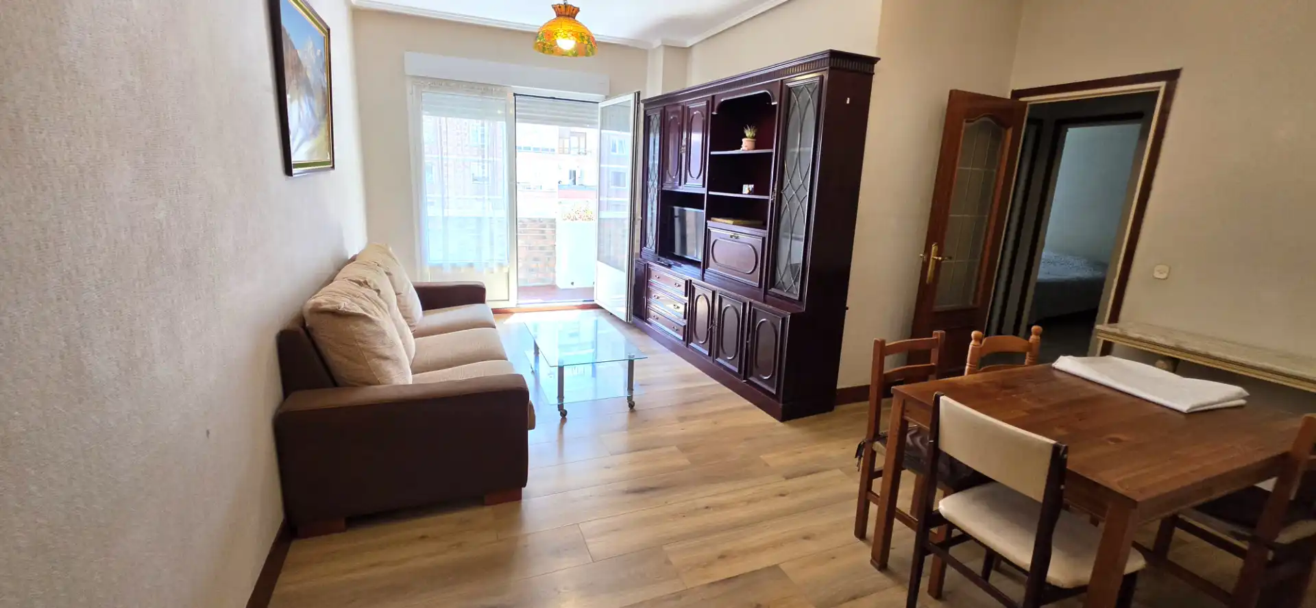 Living room of Flat for rent in Bilbao   with Heating, Parquet flooring and Furnished