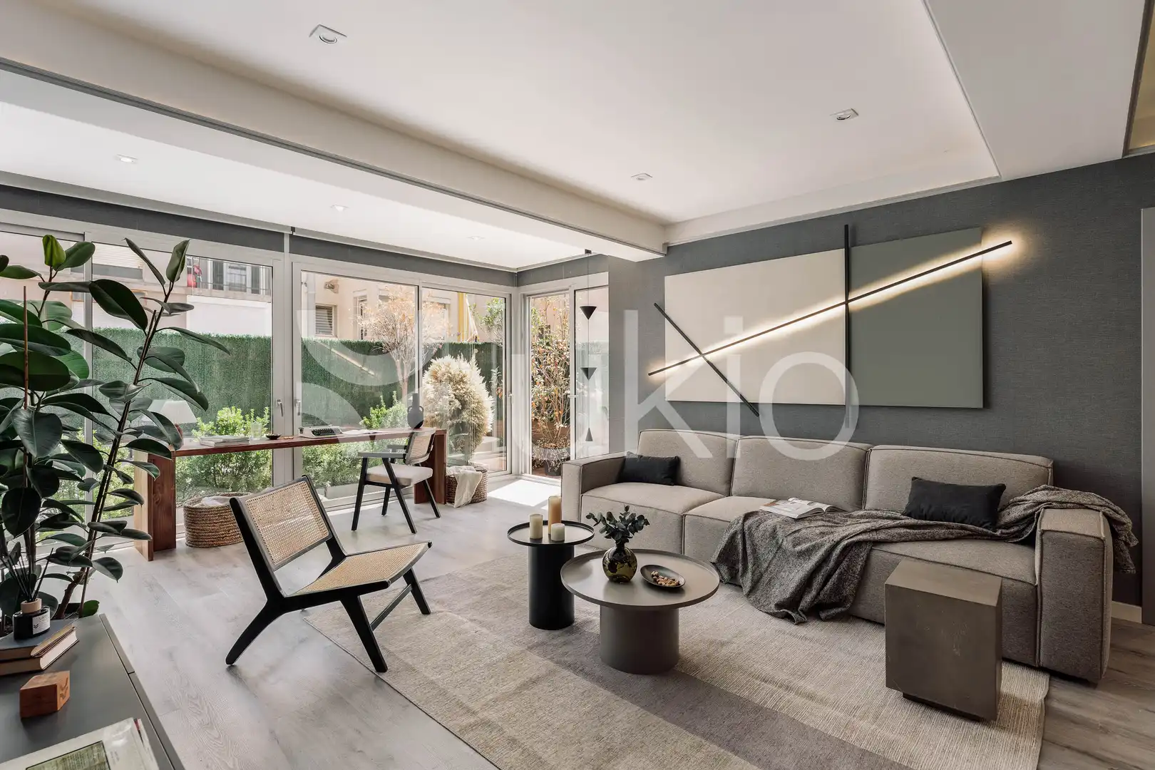 Living room of Apartments for rent in Barcelona  with Air Conditioner, Heating and Terrace