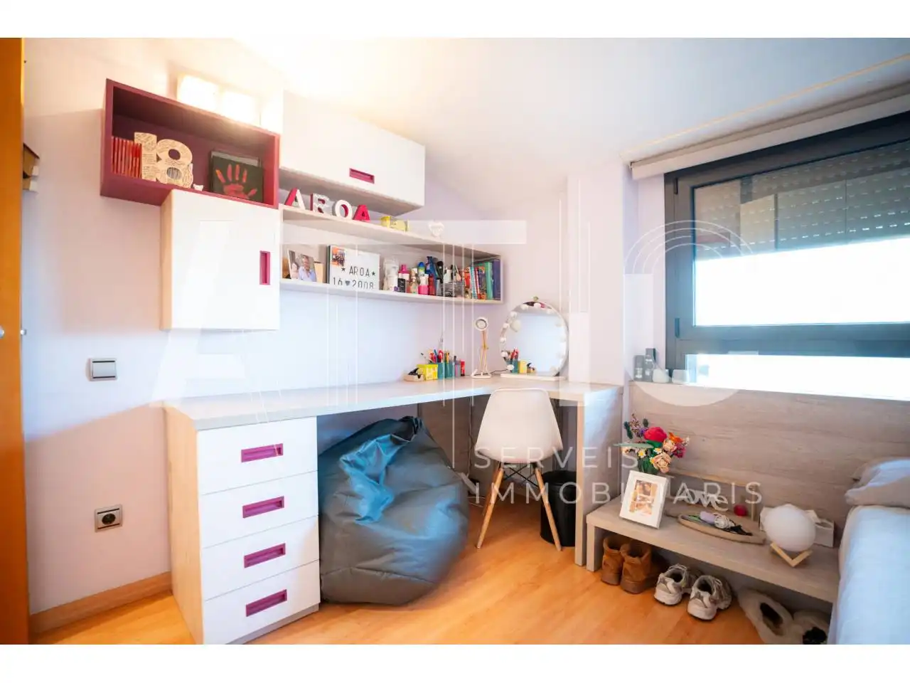 Schlafzimmer von Dachboden zum Verkauf in Sant Quirze del Vallès mit Klimaanlage, Heizung und Parkett