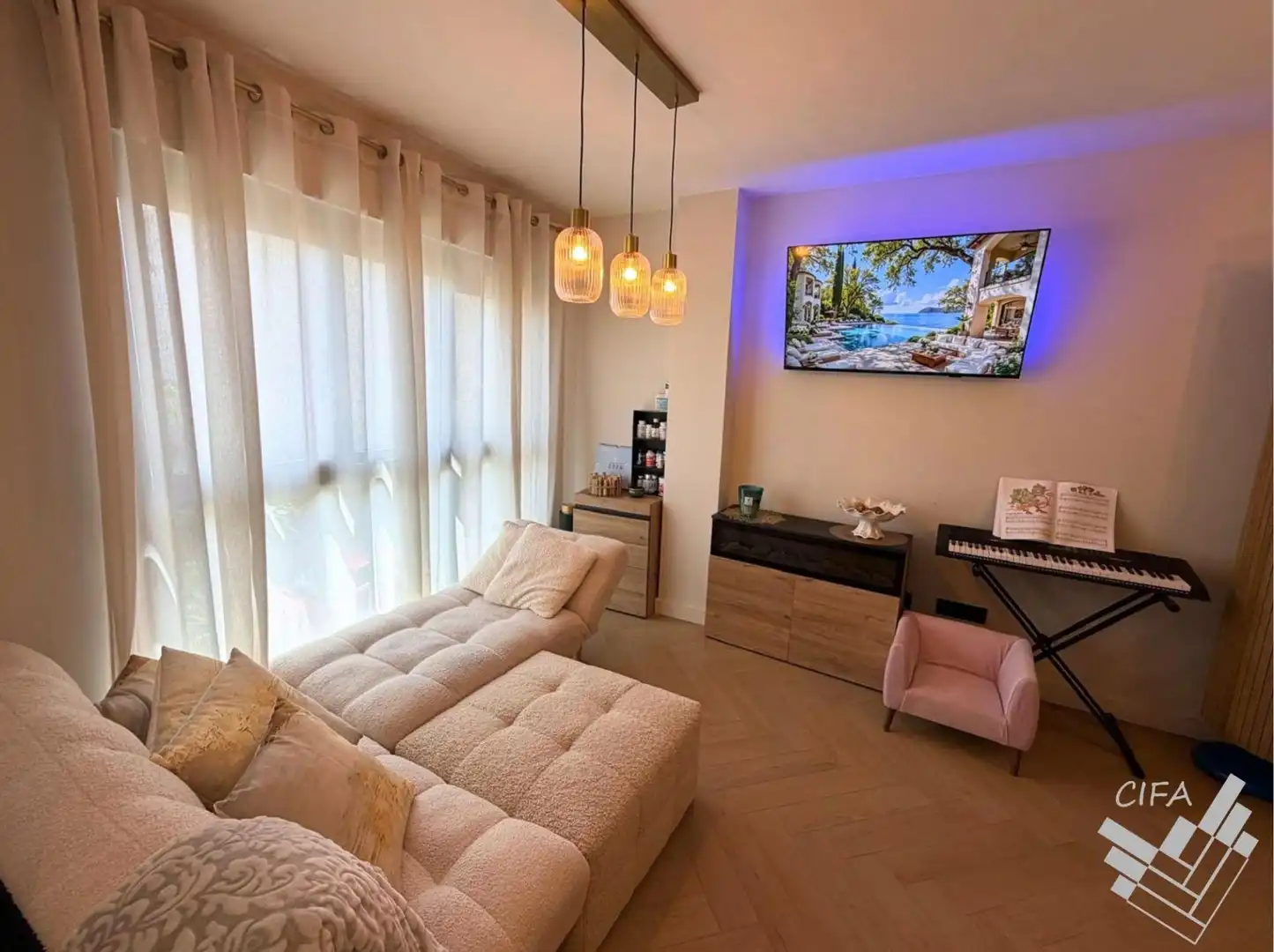 Wohnzimmer von Wohnung zum Verkauf in Benicarló mit Klimaanlage, Abstellraum und Balkon