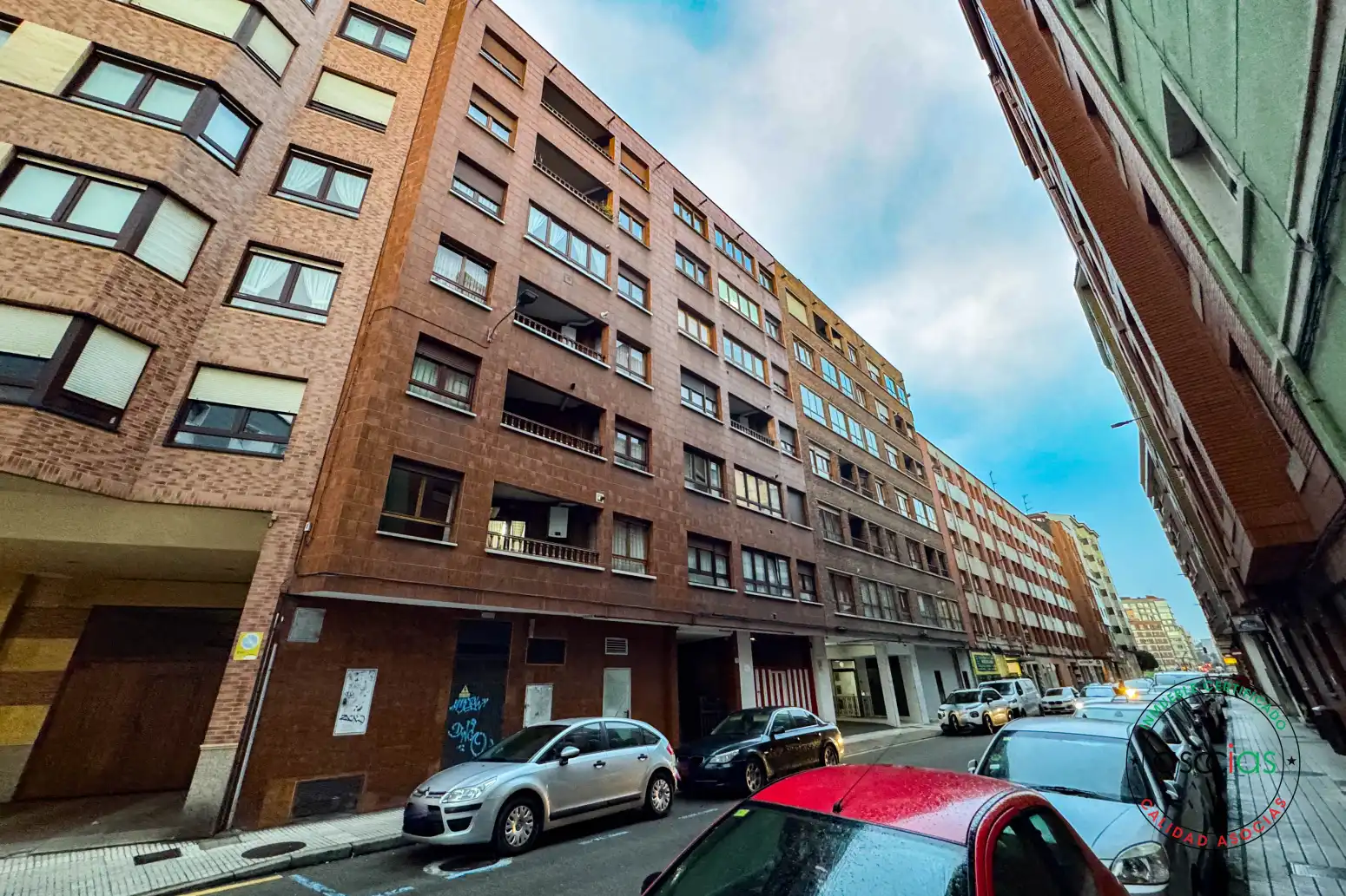 Vista exterior de Piso en venta en Gijón  con Calefacción, Parquet y Terraza