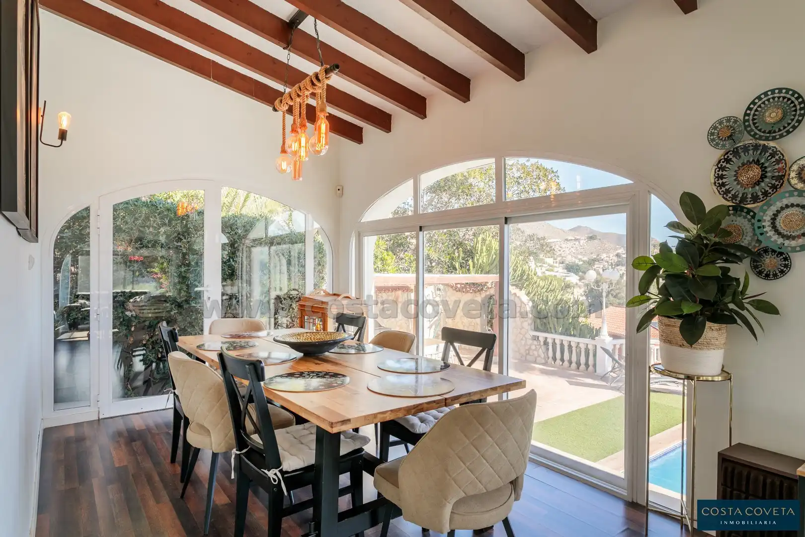 Dining room of Houses for sale in El Campello  with Air Conditioner, Private garden and Terrace