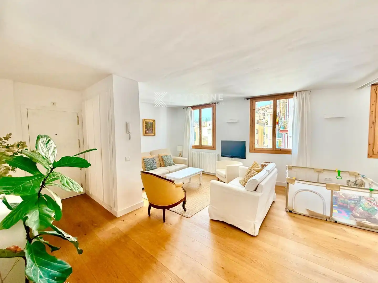 Sala d'estar de Pis de lloguer en  Palma de Mallorca amb Aire condicionat