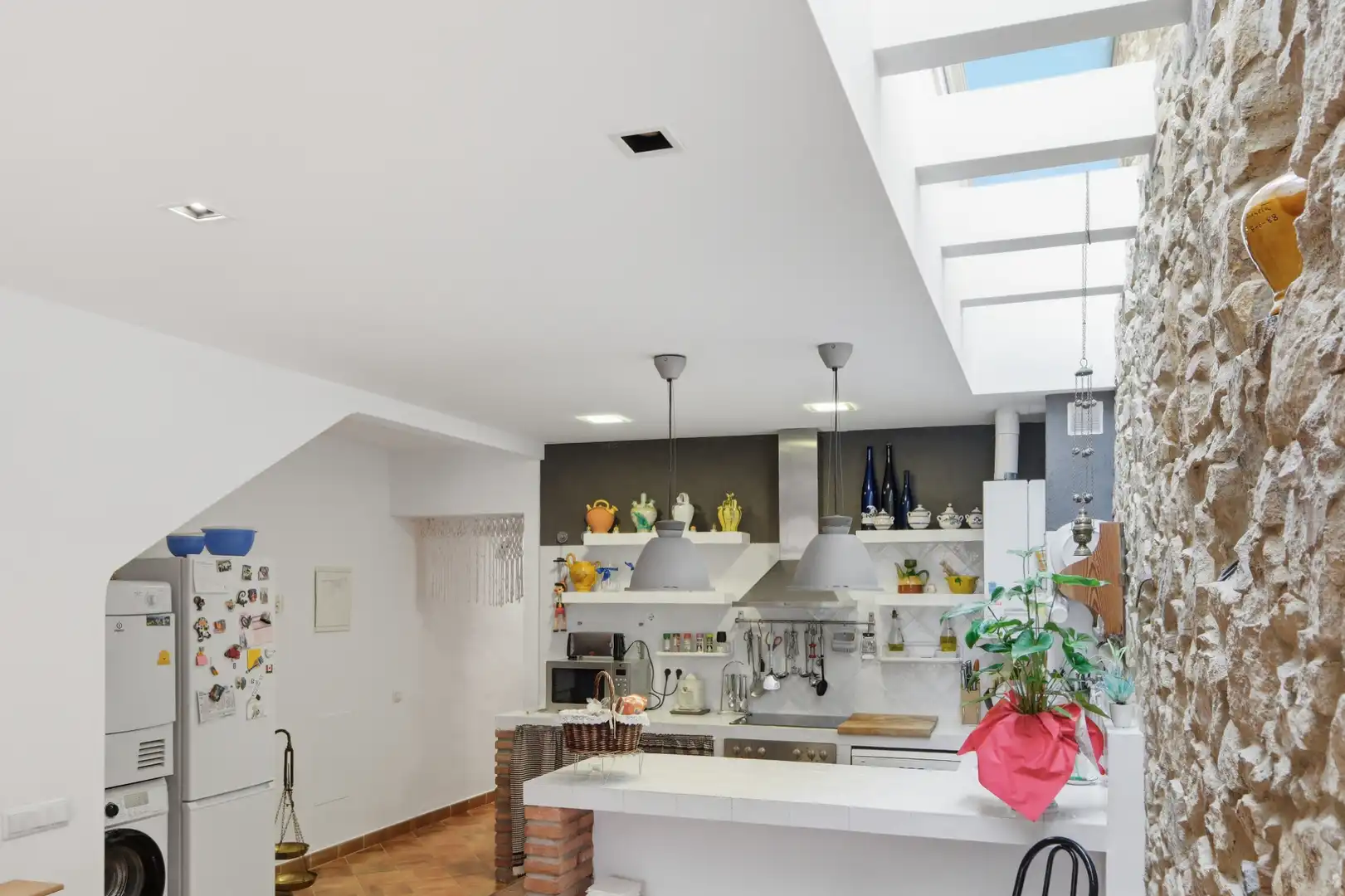 Cocina de Casa adosada en venta en Riudarenes con Aire acondicionado, Calefacción y Jardín privado