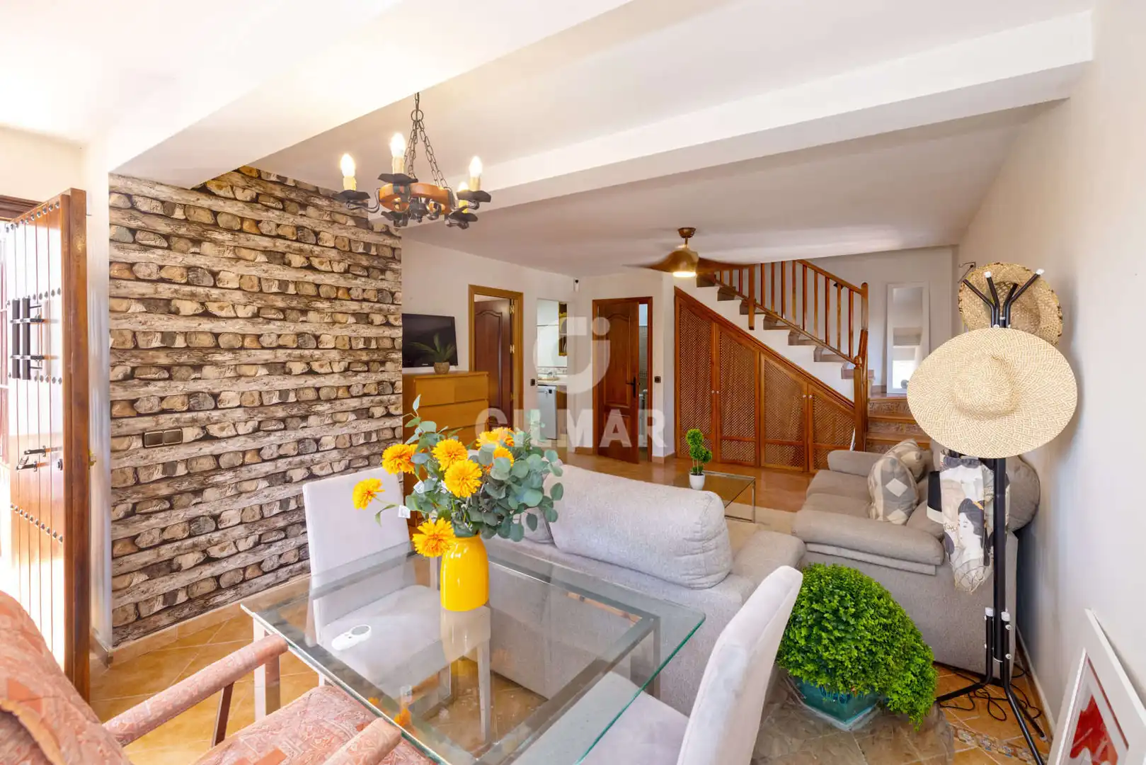 Sala de estar de Casa adosada en venta en Estepona con Jardín privado