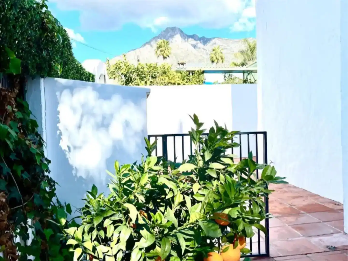 Exterior view of Flat for sale in Marbella  with Air Conditioner, Private garden and Swimming Pool