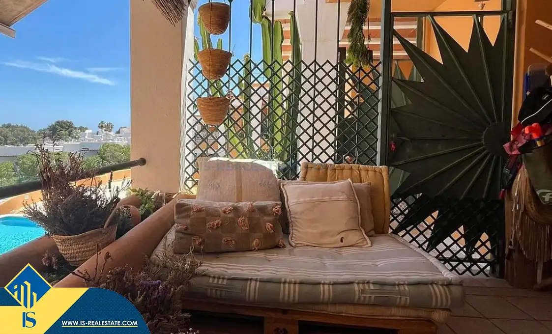 Terrasse von Maisonette zum Verkauf in Santa Eulària des Riu mit Terrasse, Möbliert und Gemeinschaftspool
