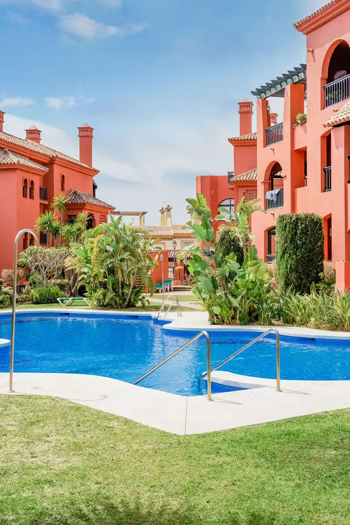 Jardí de Apartament per a compartir en Mijas amb Aire condicionat, Terrassa i Moblat