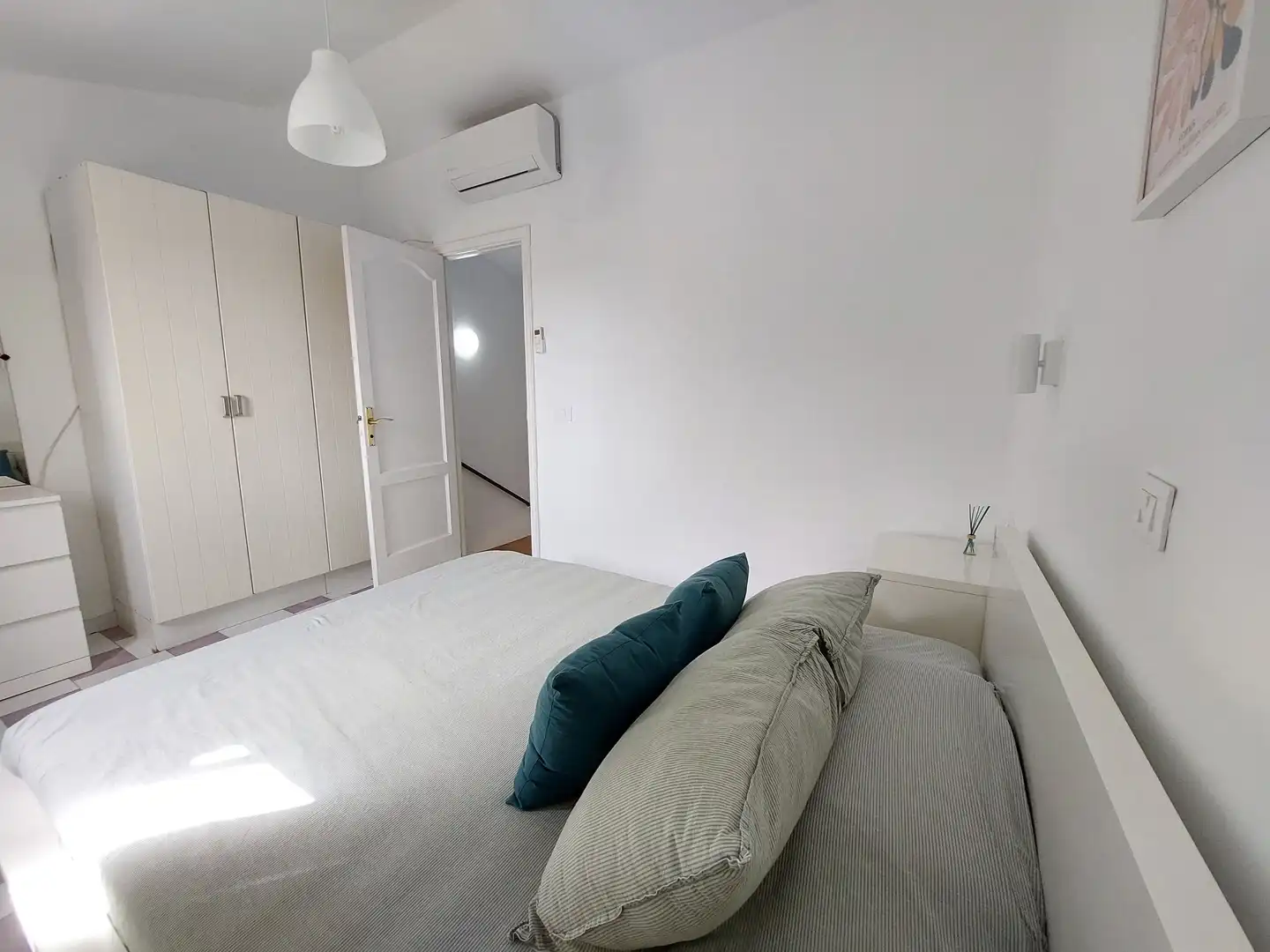 Schlafzimmer von Maisonette zur Miete in San Bartolomé de Tirajana mit Klimaanlage, Privatgarten und Terrasse