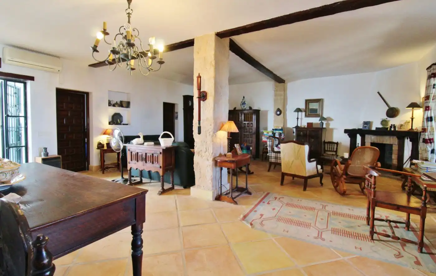 Sala de estar de Casa o chalet en venta en Moraira con Aire acondicionado, Calefacción y Jardín privado