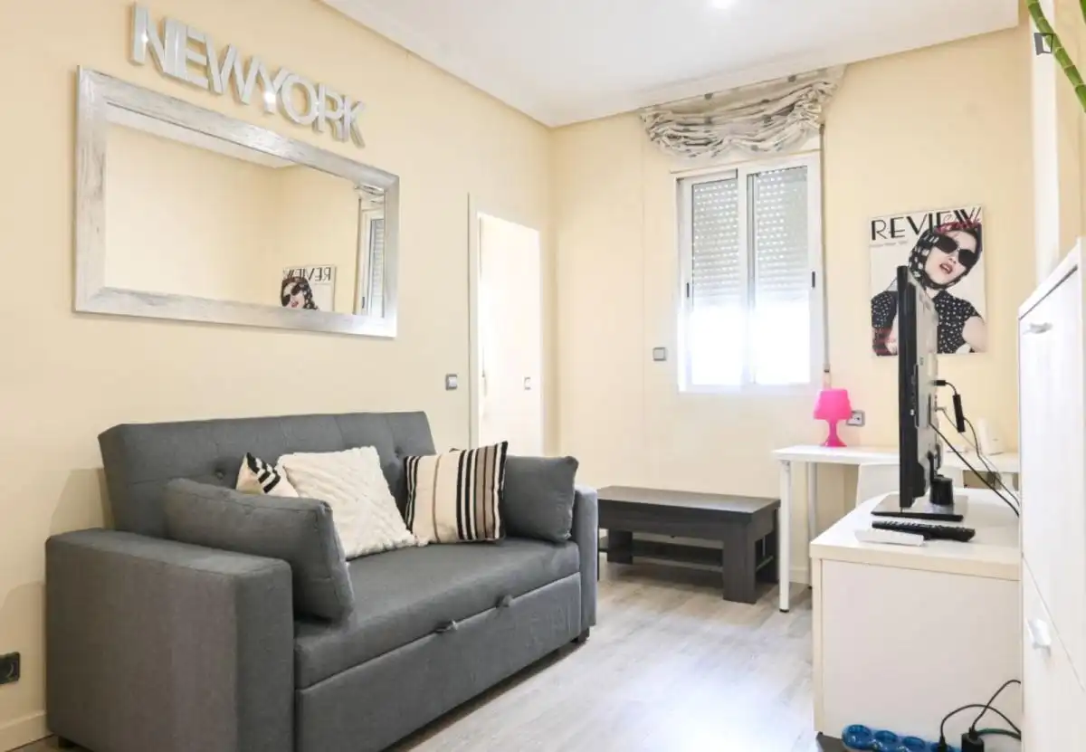 Living room of Apartments for rent in Madrid  with Air Conditioner, Heating and Furnished