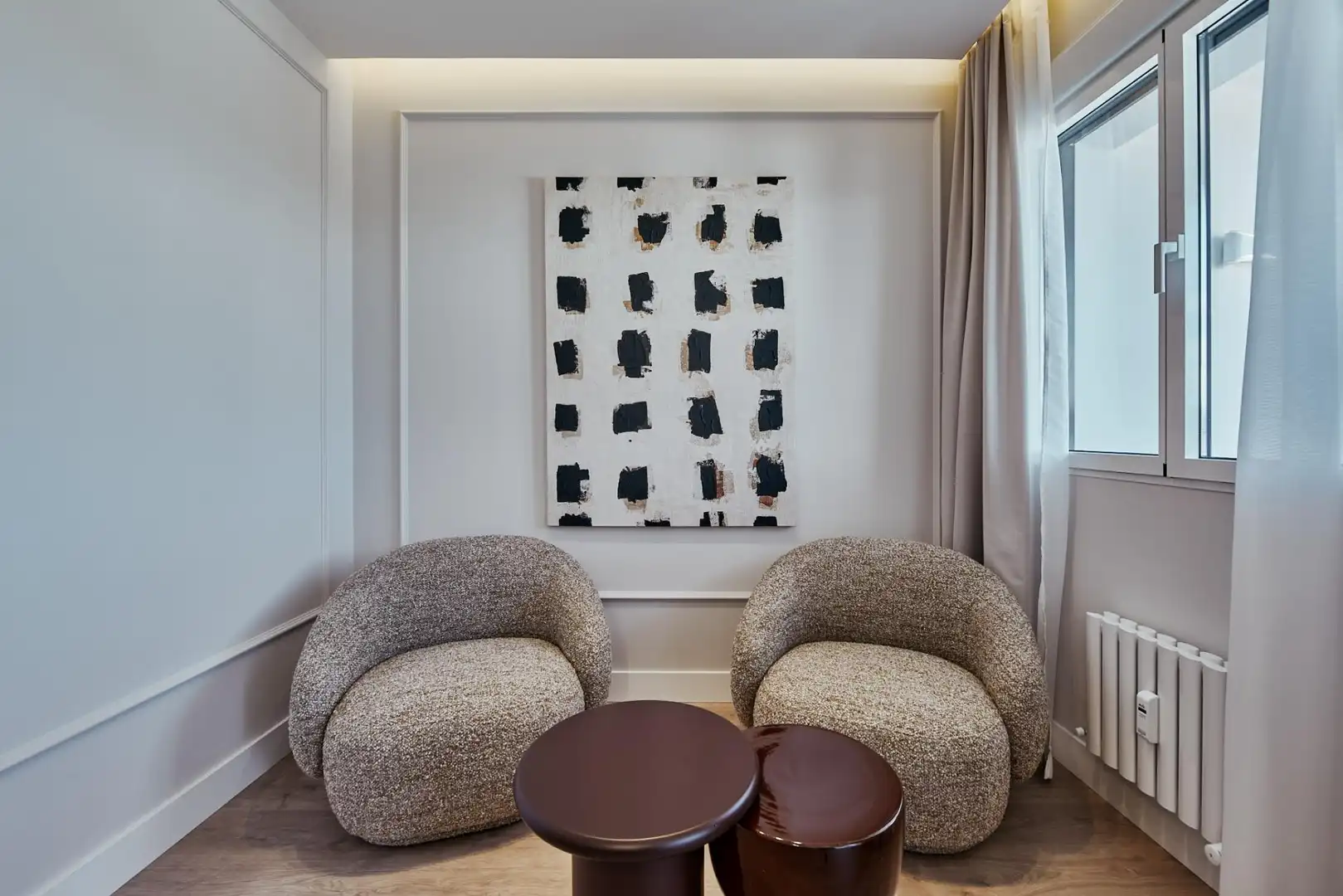 Sala d'estar de Apartament en venda en Madrid amb Calefacció, Terrassa i Moblat