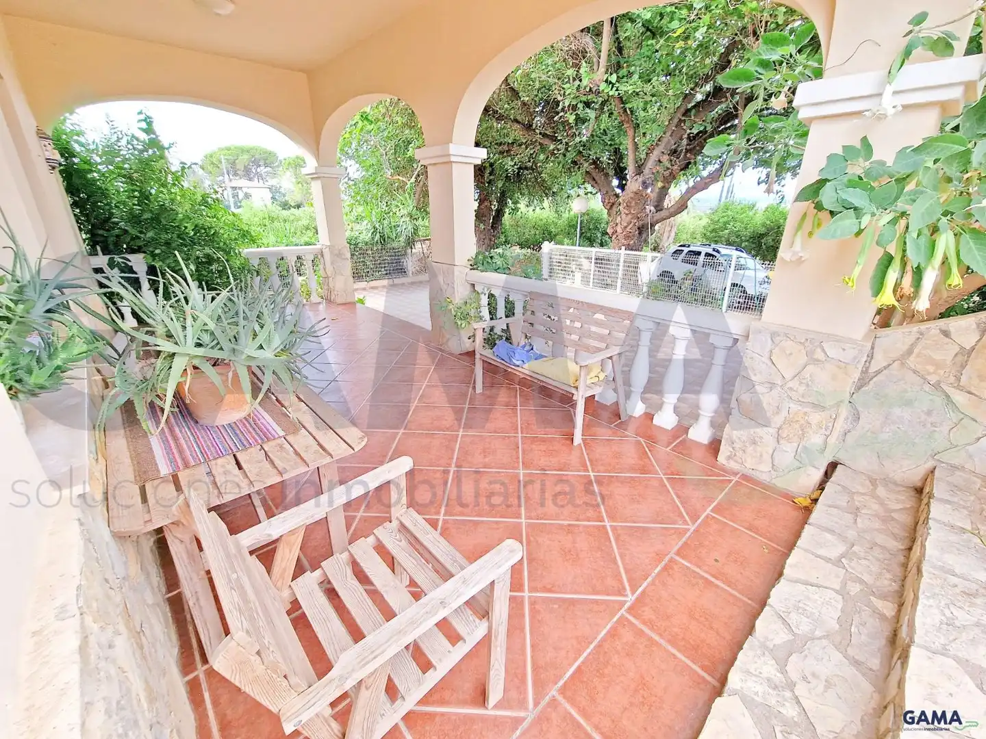 Terraza de Casa o chalet en venta en La Pobla Llarga con Aire acondicionado y Piscina
