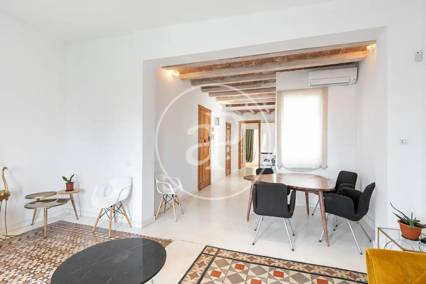 Sala d'estar de Pis de lloguer en Barcelona amb Aire condicionat, Calefacció i Moblat