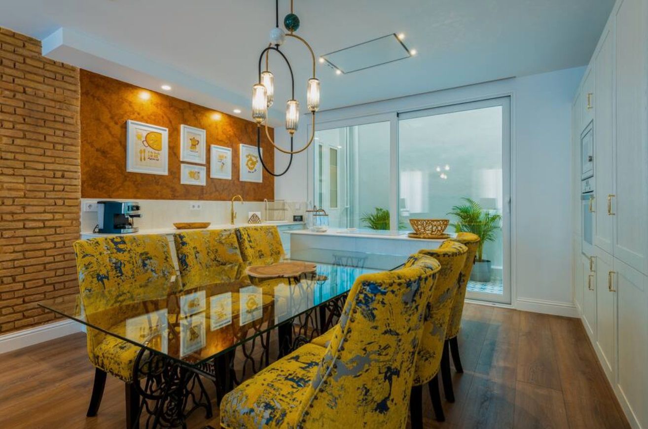 Dining room of Apartment to rent in  Valencia Capital  with Air Conditioner, Heating and Parquet flooring