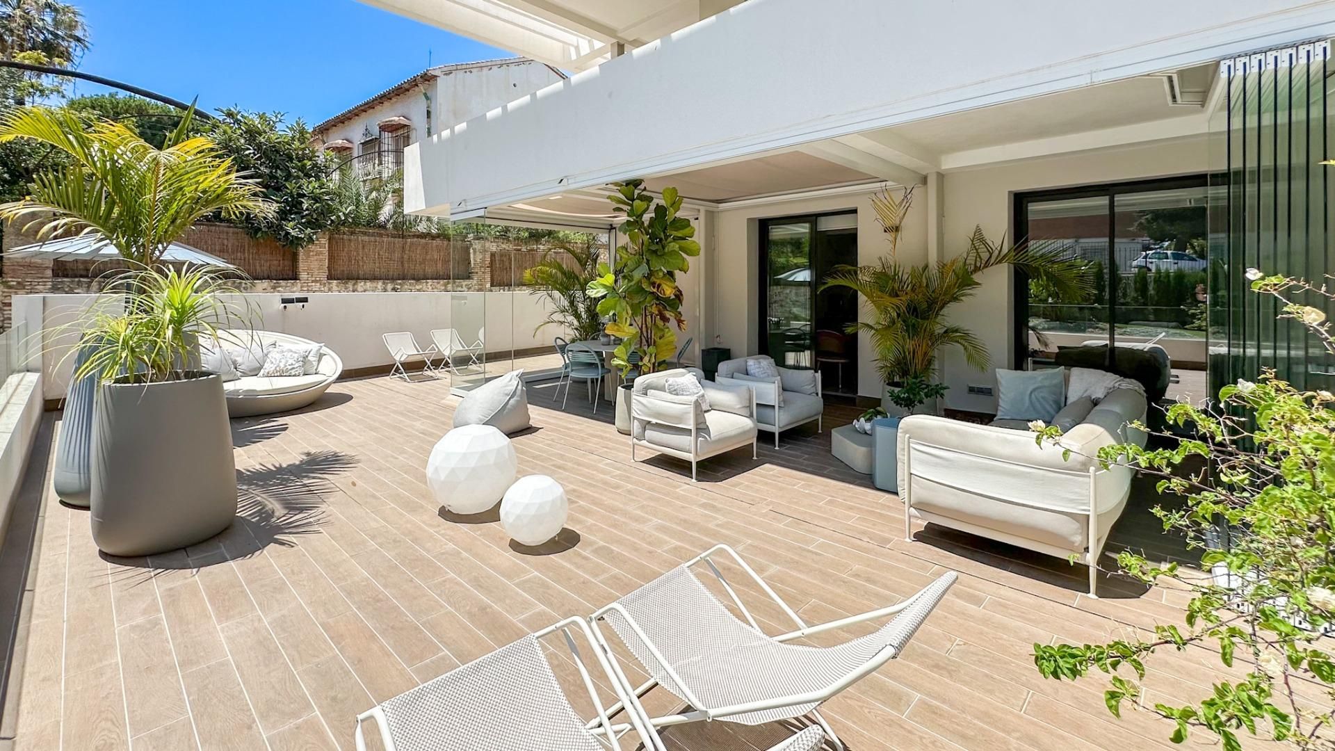 Terrace of Planta baja to rent in Málaga Capital  with Air Conditioner, Heating and Private garden