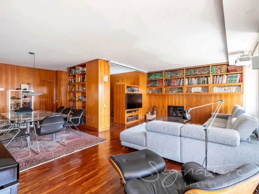 Sala d'estar de Pis de lloguer en Barcelona amb Aire condicionat, Terrassa i Moblat