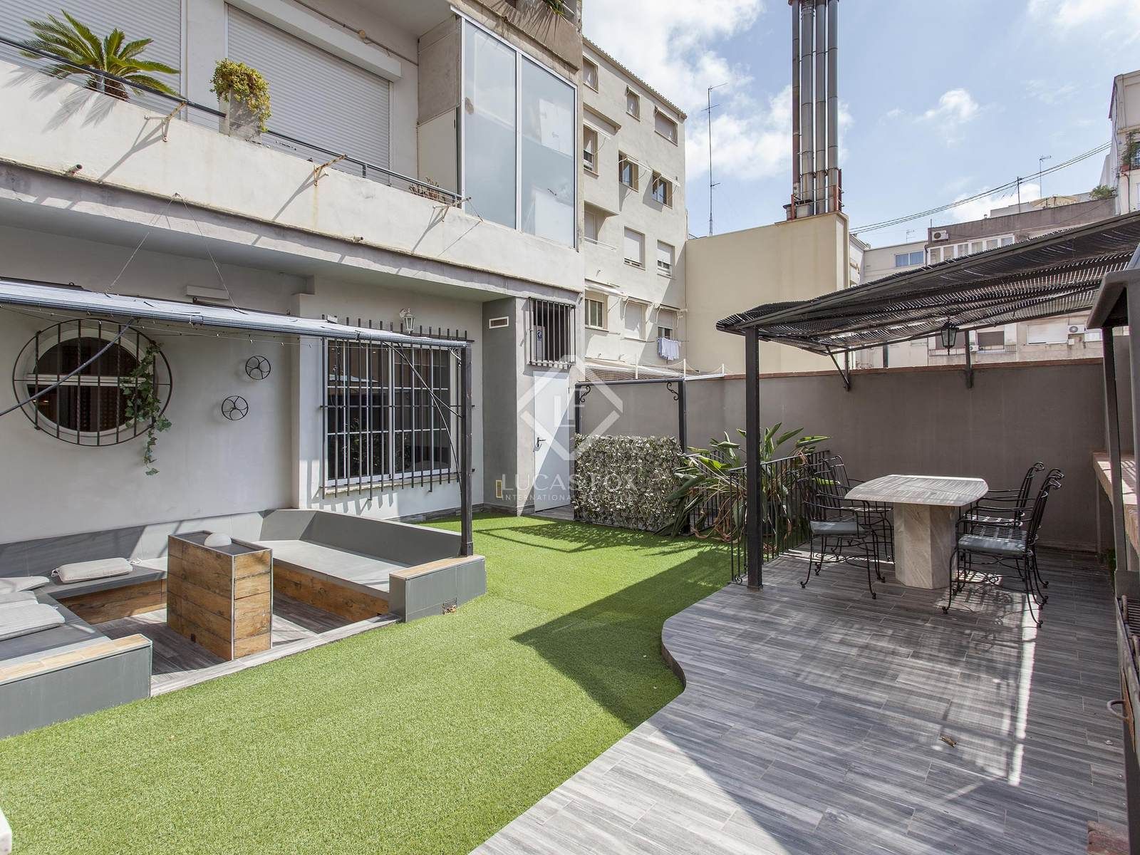 Terrace of Flat to rent in  Valencia Capital  with Air Conditioner, Private garden and Terrace