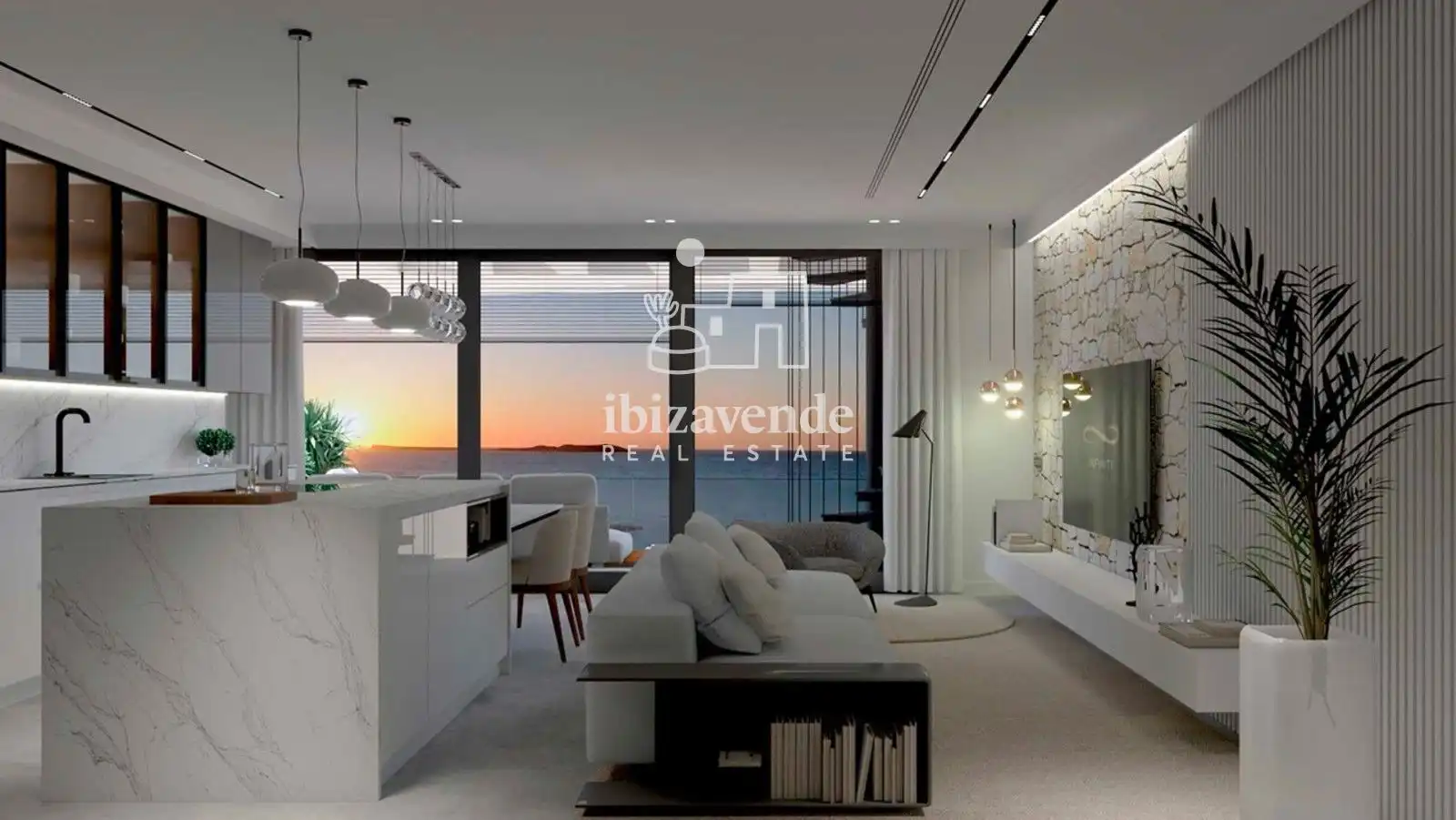 Living room of Attic for sale in Sant Antoni de Portmany  with Heating, Private garden and Terrace