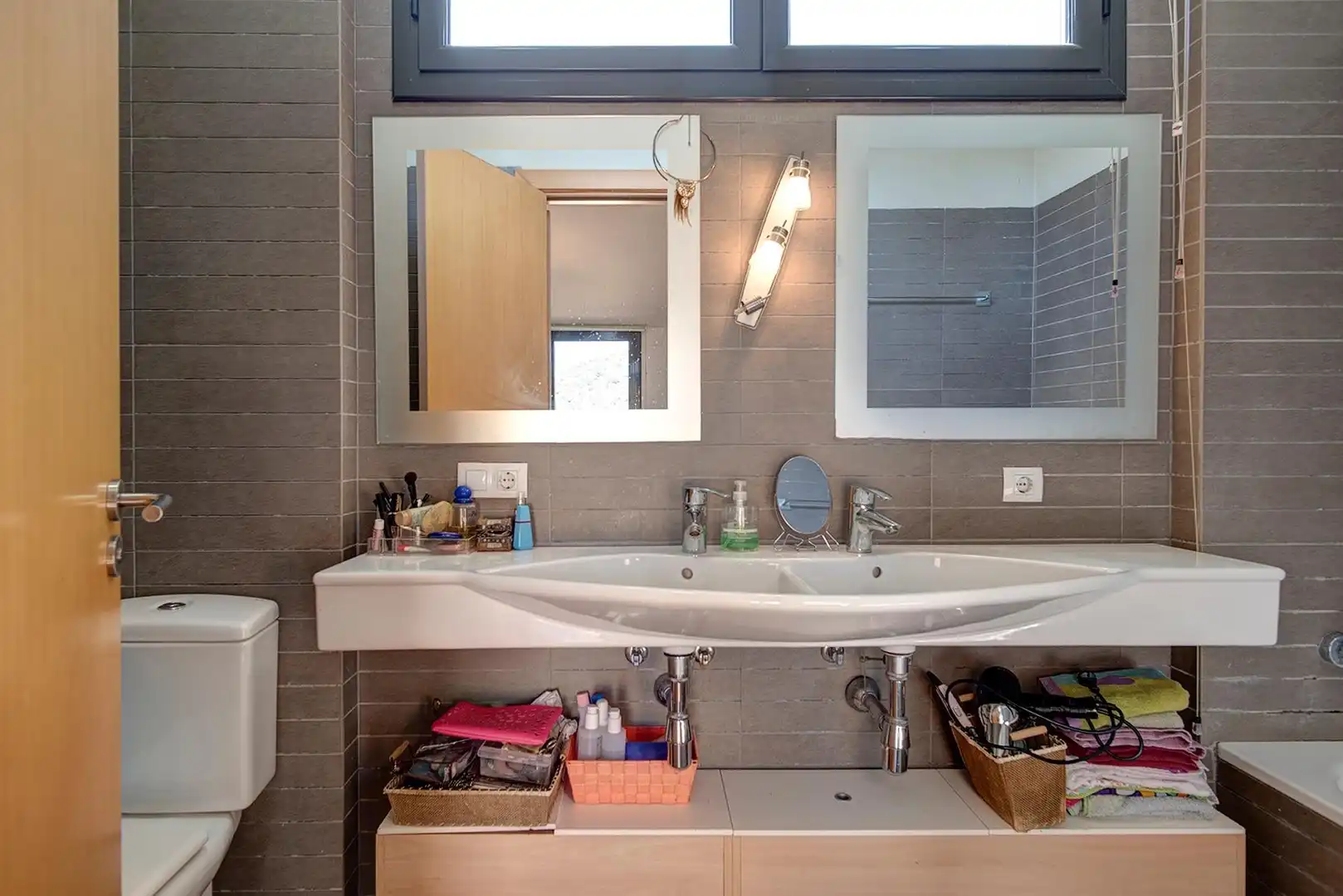 Baño de Casa o chalet en venta en La Pobla de Claramunt con Aire acondicionado, Calefacción y Jardín privado