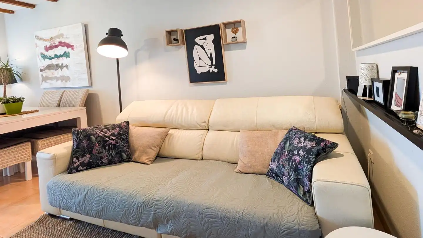 Sala de estar de Casa adosada en venta en Santa Pola con Aire acondicionado, Jardín privado y Terraza