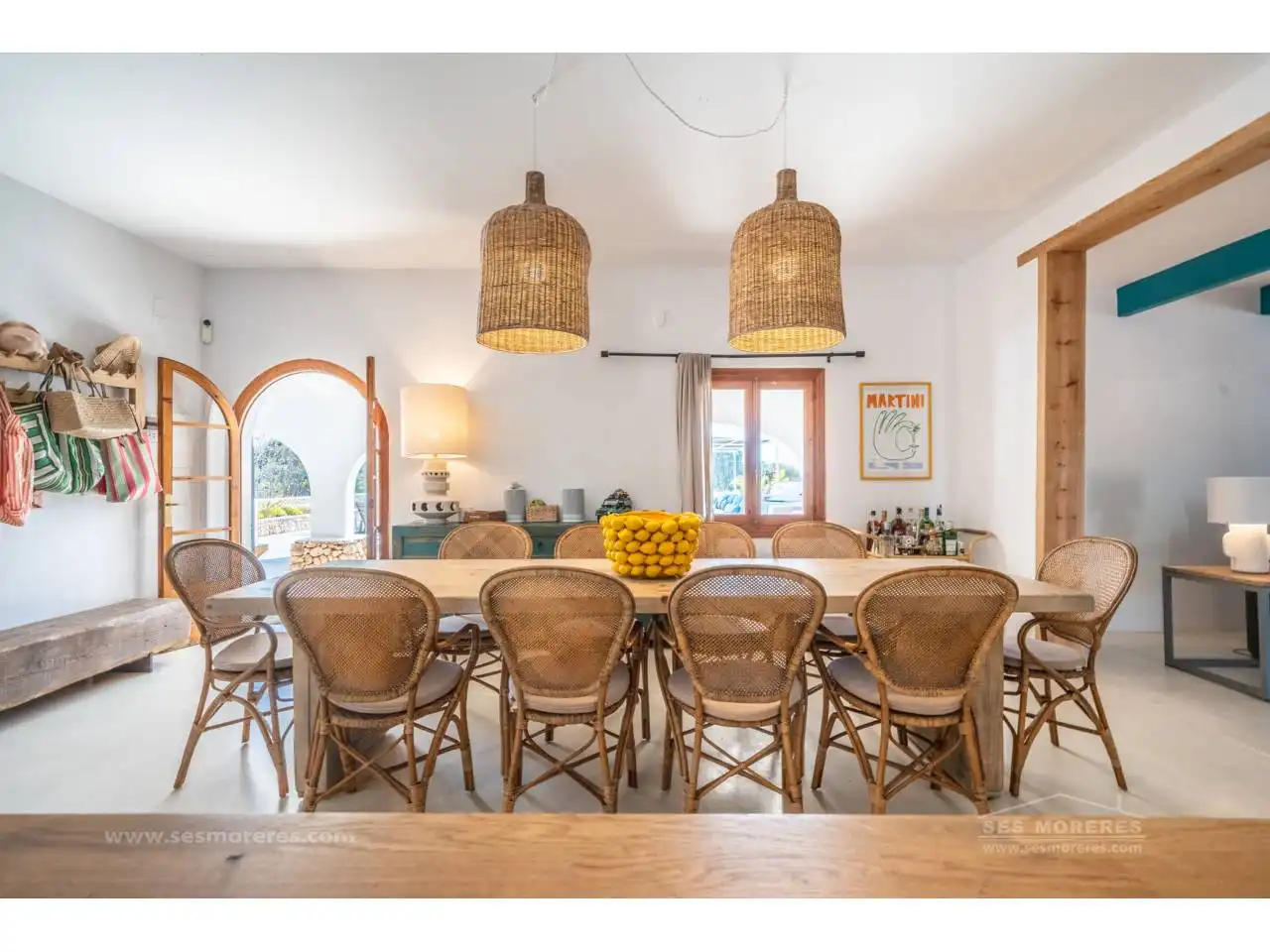 Comedor de Casa o chalet de alquiler en Alaior con Aire acondicionado, Jardín privado y Terraza