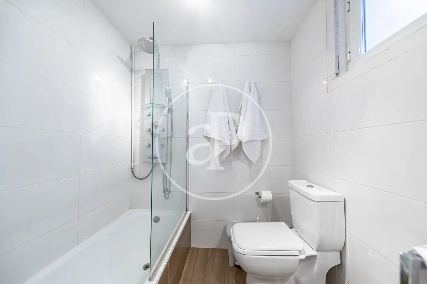 Bathroom of Flat for rent in Madrid  with Air Conditioner, Heating and Private garden