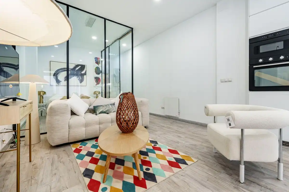 Sala d'estar de Loft en venda en Madrid amb Calefacció i Moblat