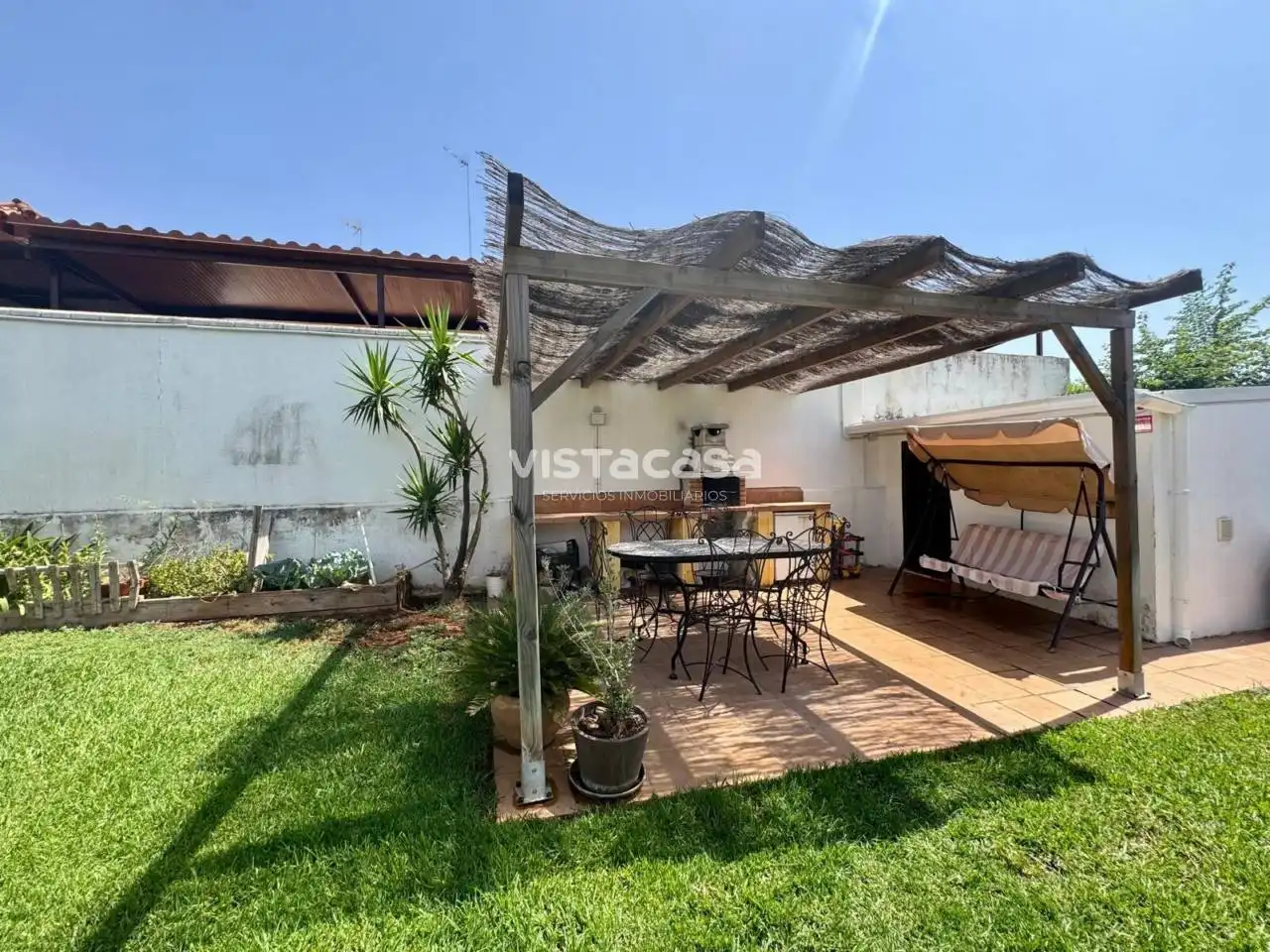 Terraza de Casa o chalet en venta en Mairena del Alcor con Aire acondicionado, Calefacción y Jardín privado
