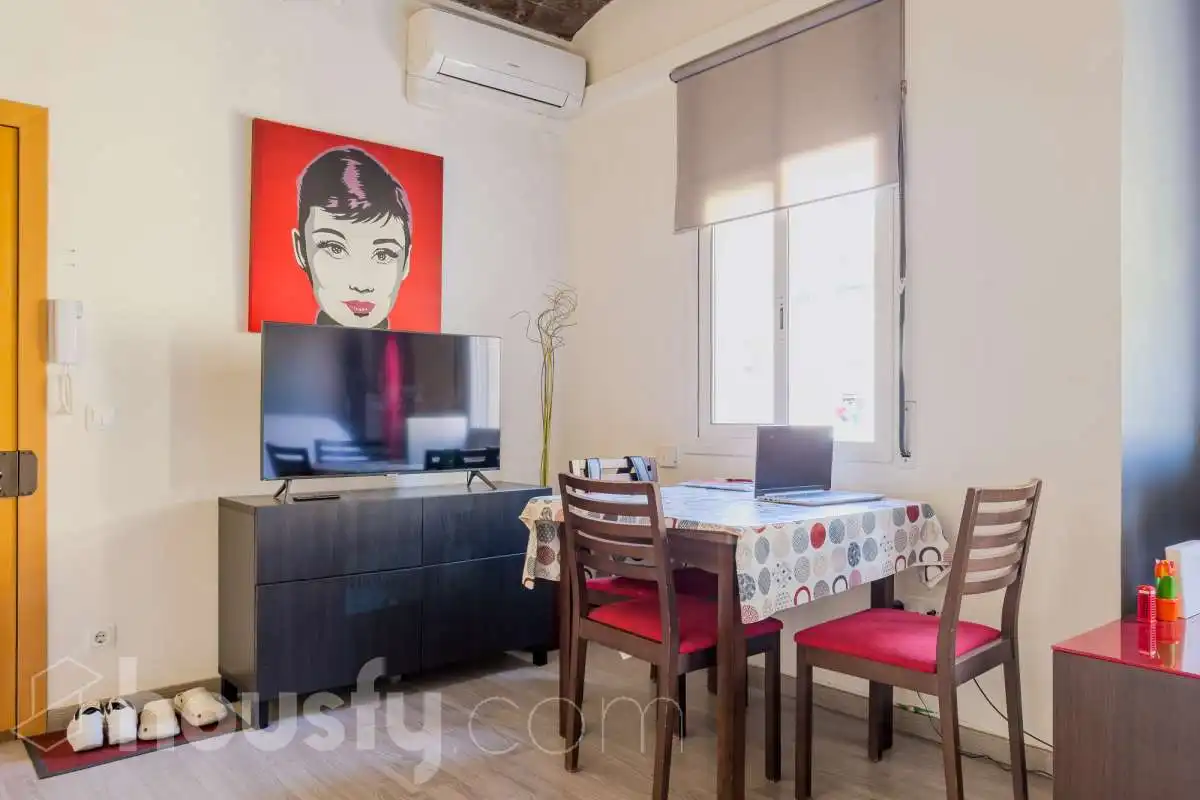 Sala de estar de Piso en venta en Barcelona con Aire acondicionado, Parquet y Amueblado