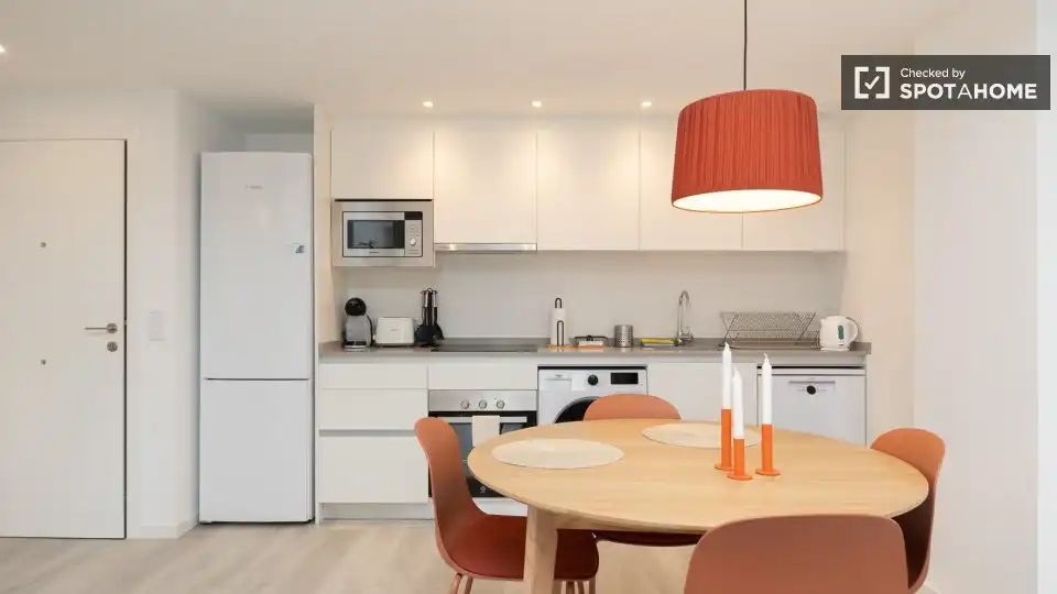 Kitchen of Flat for rent in Valencia  with Air Conditioner, Heating and Furnished
