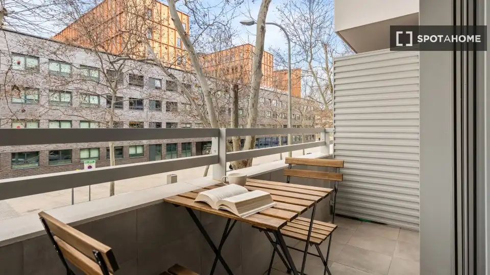 Terraza de Apartamento para compartir en Barcelona con Aire acondicionado, Terraza y Amueblado