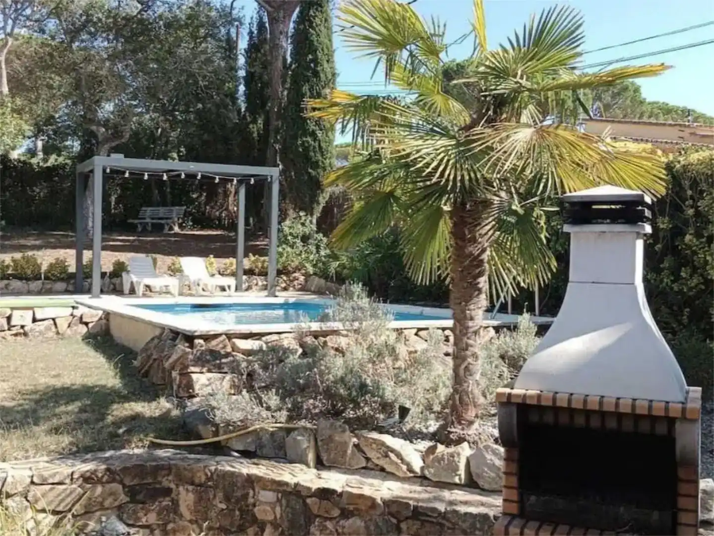 Piscina de Casa o xalet de lloguer en Llagostera amb Aire condicionat, Jardí privat i Parquet