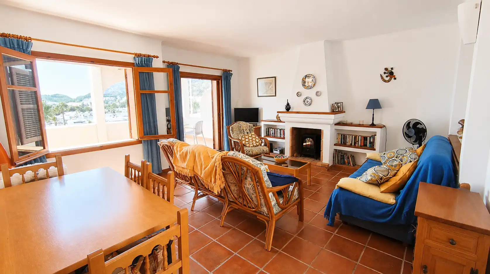 Living room of Duplexes for sale in Mojácar  with Terrace, Furnished and Community pool