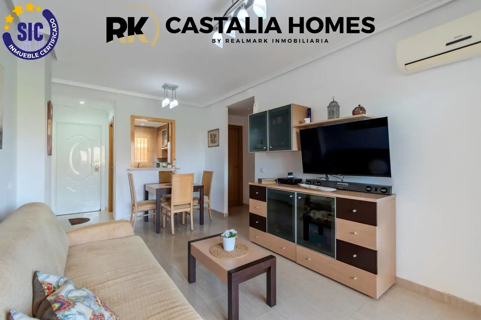 Sala d'estar de Apartament en venda en Oropesa del Mar / Orpesa amb Aire condicionat, Jardí privat i Terrassa