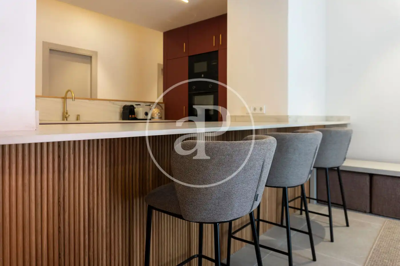 Cocina de Piso de alquiler en Valencia con Aire acondicionado, Calefacción y Amueblado