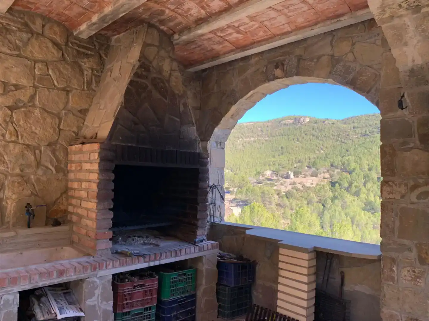 Terraza de Finca rústica en venta en Sant Vicenç de Castellet con Jardín privado, Trastero y Piscina