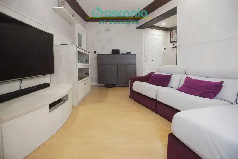 Sala de estar de Piso en venta en Basauri  con Calefacción, Amueblado y Balcón