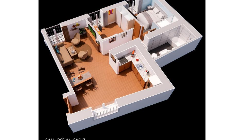 Foto 1 de Piso en venta en Calle San José, 44, La Caleta - La Viña, Cádiz