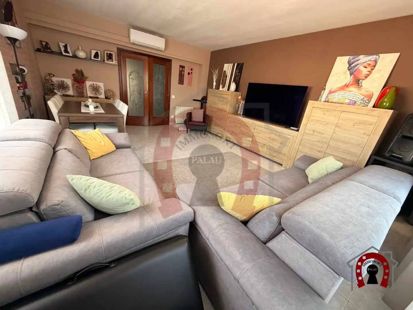 Sala de estar de Ático en venta en Santa Perpètua de Mogoda con Aire acondicionado, Calefacción y Terraza