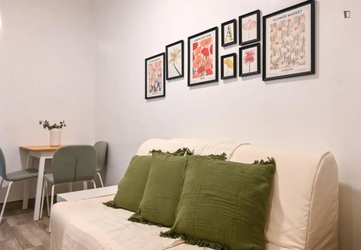 Sala d'estar de Apartament de lloguer en Madrid amb Calefacció, Moblat i Forn