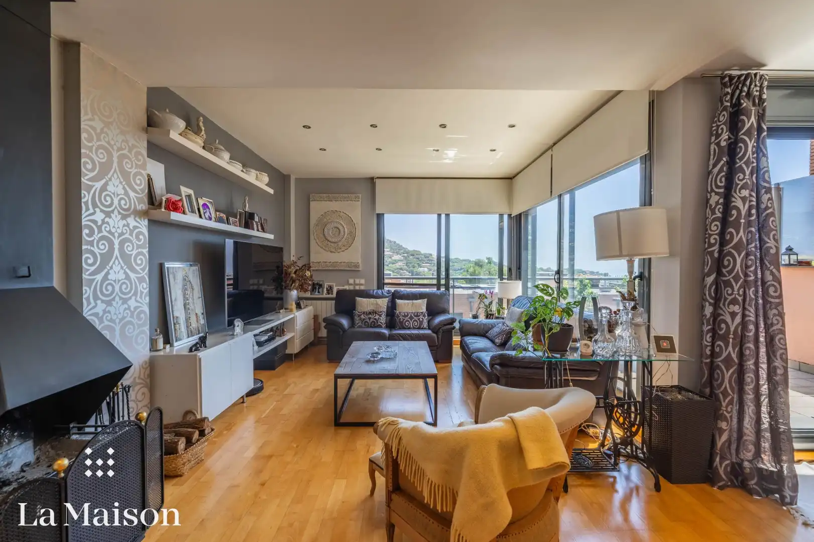 Sala de estar de Casa adosada en venta en Cabrils con Aire acondicionado, Calefacción y Jardín privado
