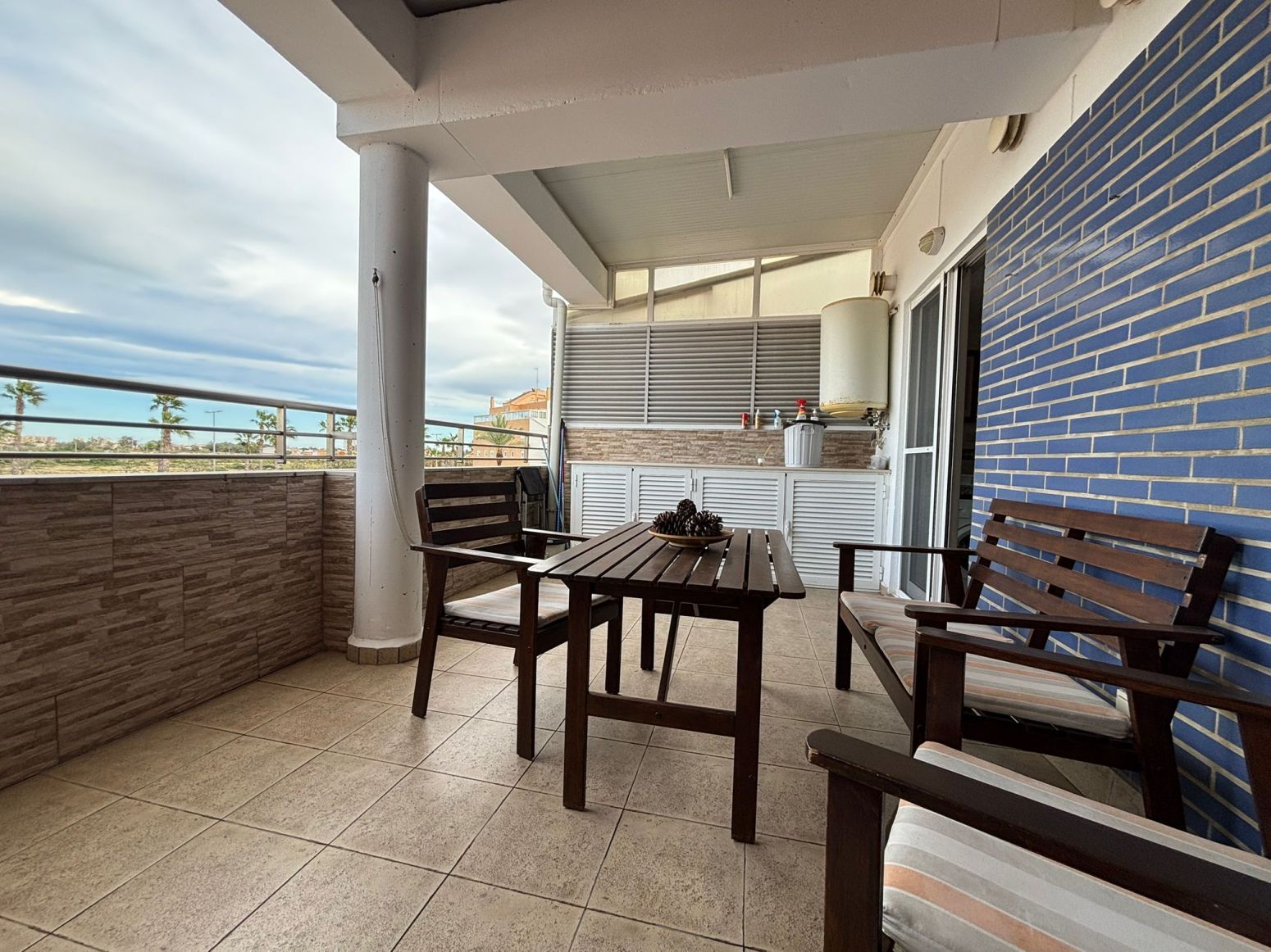 Terrace of Flat to rent in Sagunto / Sagunt  with Heating, Terrace and Furnished