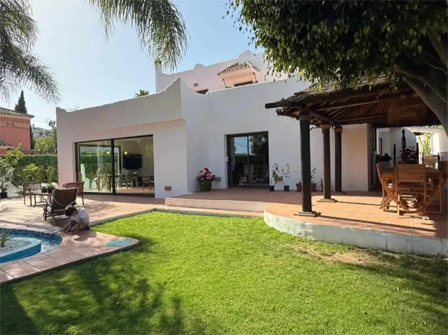 Garden of Flat for sale in Marbella  with Air Conditioner, Private garden and Swimming Pool